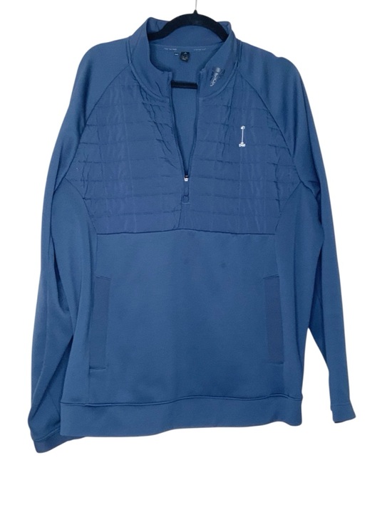 adidas Other - adidas Men's Blue Quilted Front Quarter-Zip Sweater